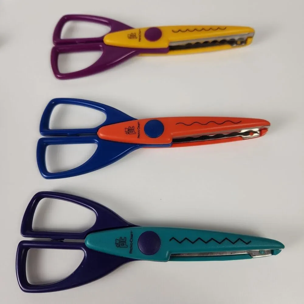 9 Fiskars Provo Crafts Decorative Edge Scissors Lot 15 Scrapbooking Paper Border